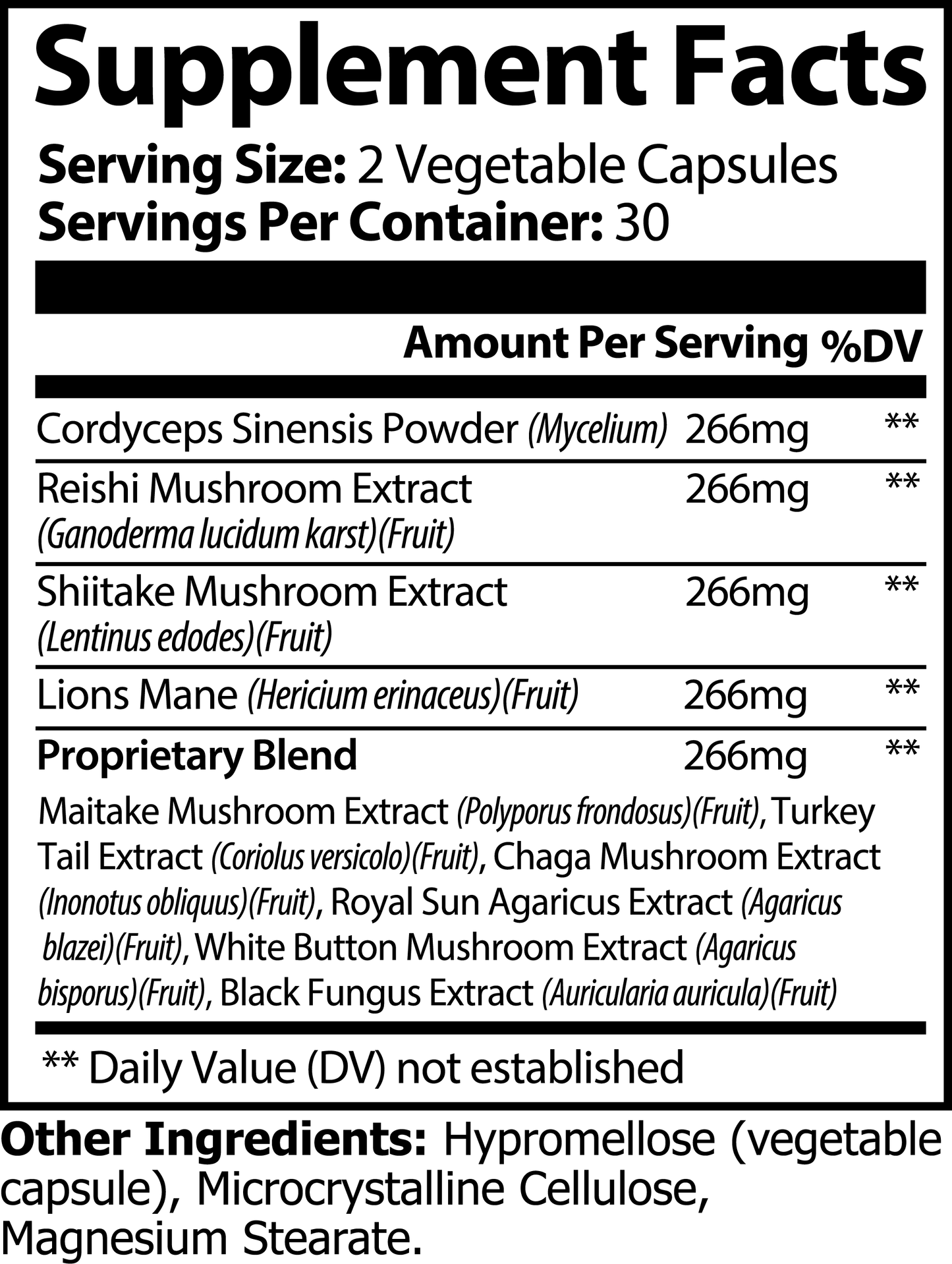 Mushroom Complex 10 X - Ancestral Mycelium Capsules "The Elder Fungi Remember"