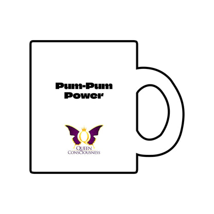 09 - Pum-Pum Power" Sacred Glass Mug with Handle, 10oz
