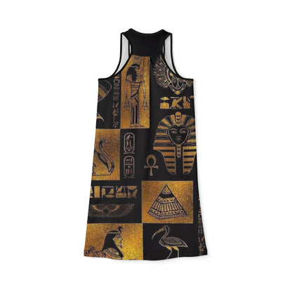 Ancient Egyptian Women&#039;s Racerback Dress - Unique Hieroglyphic Design